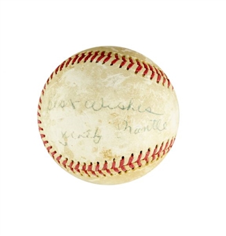 Mickey Mantle Signed Spalding OAL Lee MacPhail Baseball With Early Mantle Signature
